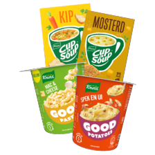 Alle cup-a-soup, good noodles, - pasta en - potatoes